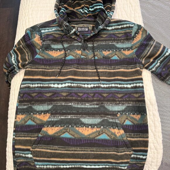 Billabong Adventure Division A/Div Men's Size L Fleece Hooded Beach Surf - Picture 2 of 4